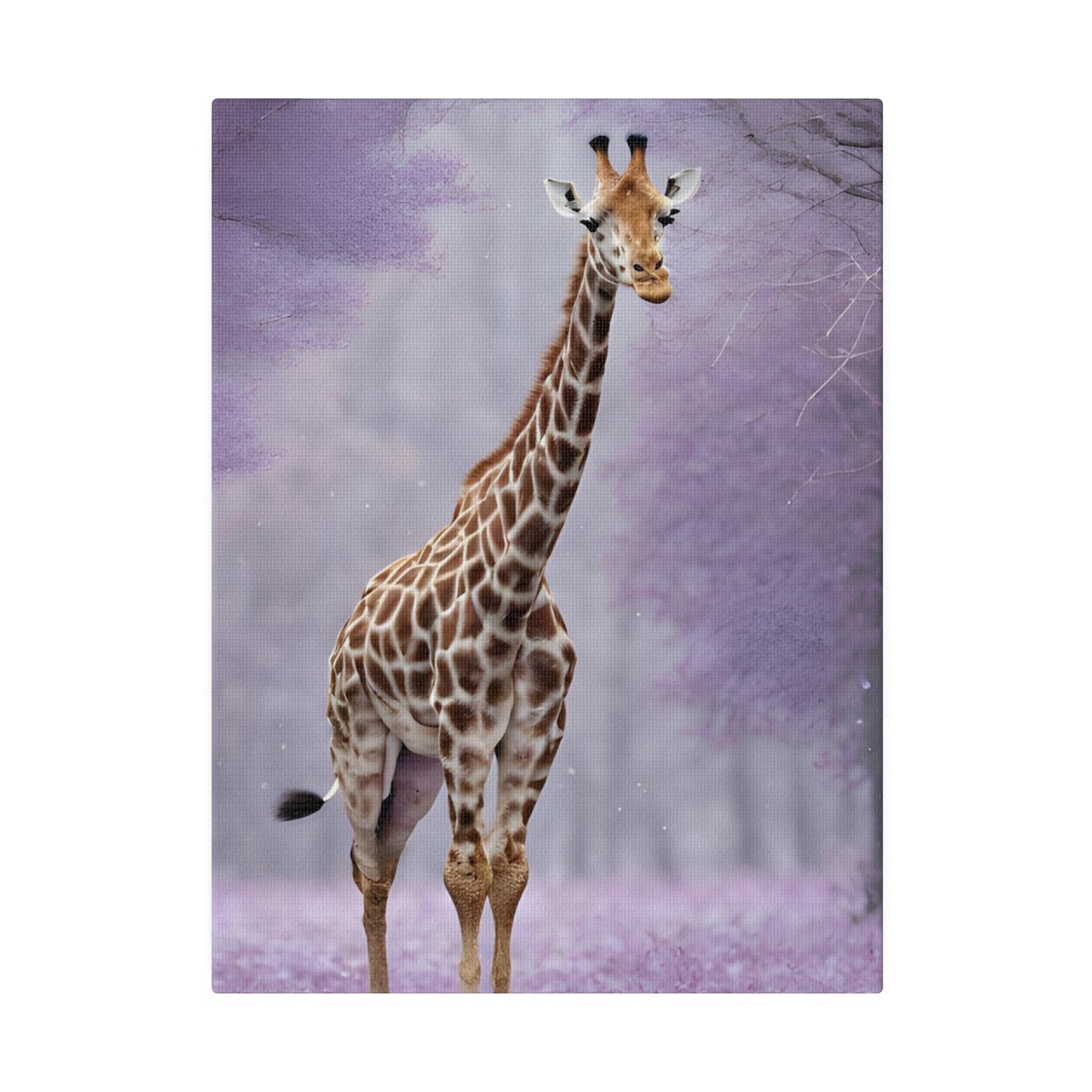 Jungle Giraffe Matte Canvas Art , Stretched 0.75”