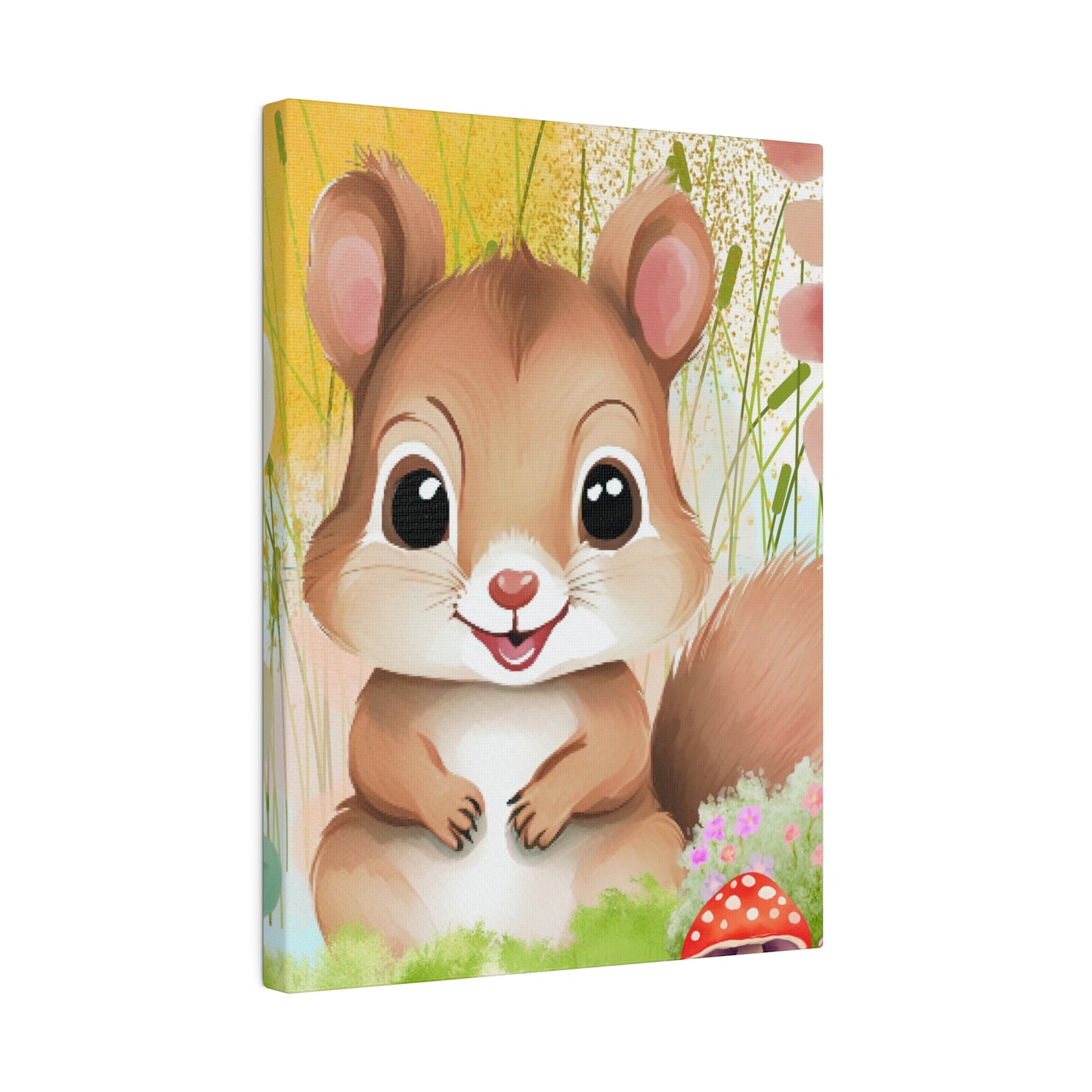 Baby Squirrel Matte Canvas Print, Stretched 0.75”