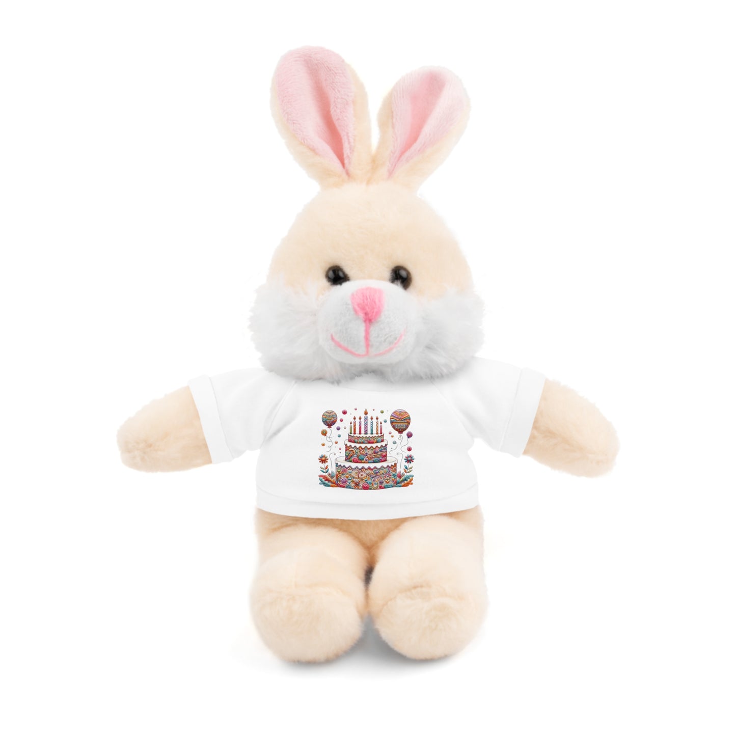 Birthday Cake Print Stuffed Animals with Tee