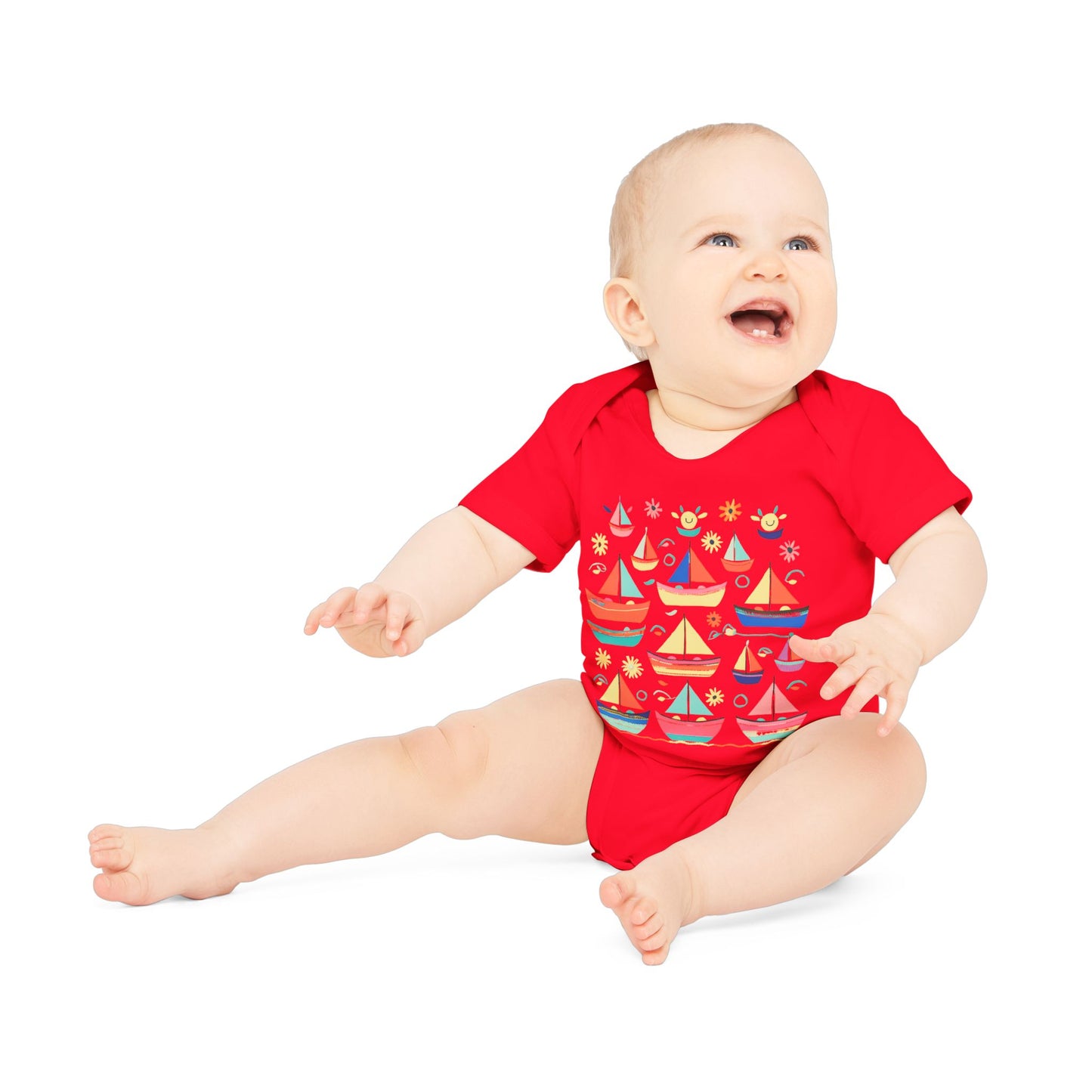Nautical Sailboat Organic Bodysuit