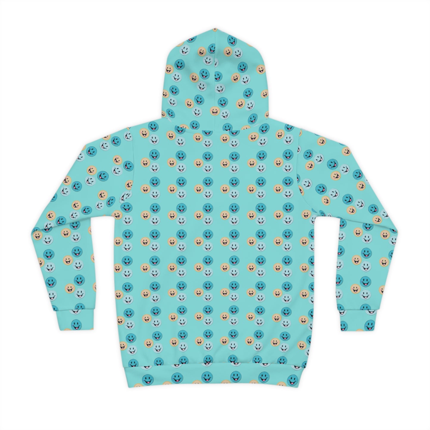 Children's Hoodie - Happy Face Blue and Yellow