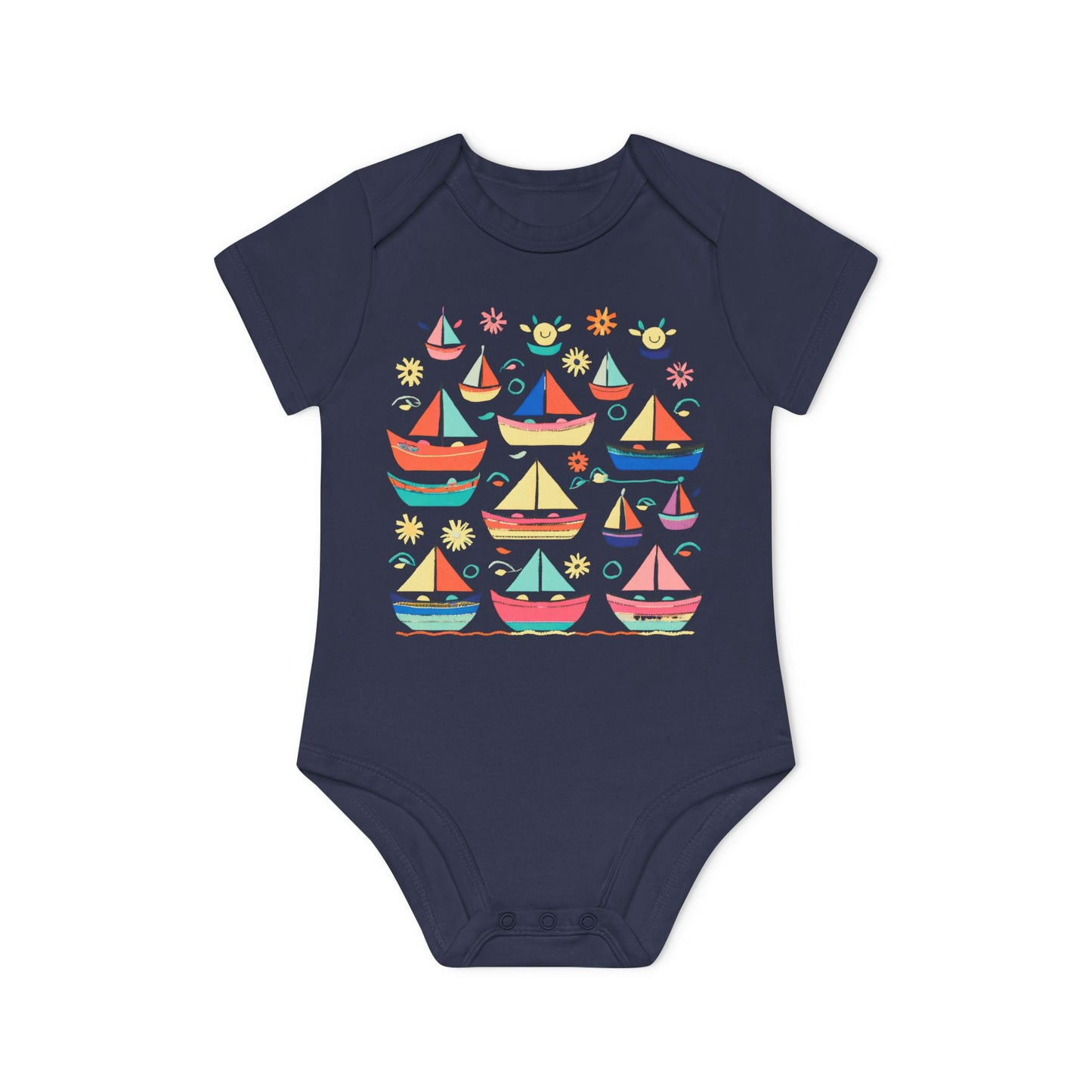 Nautical Sailboat Organic Bodysuit