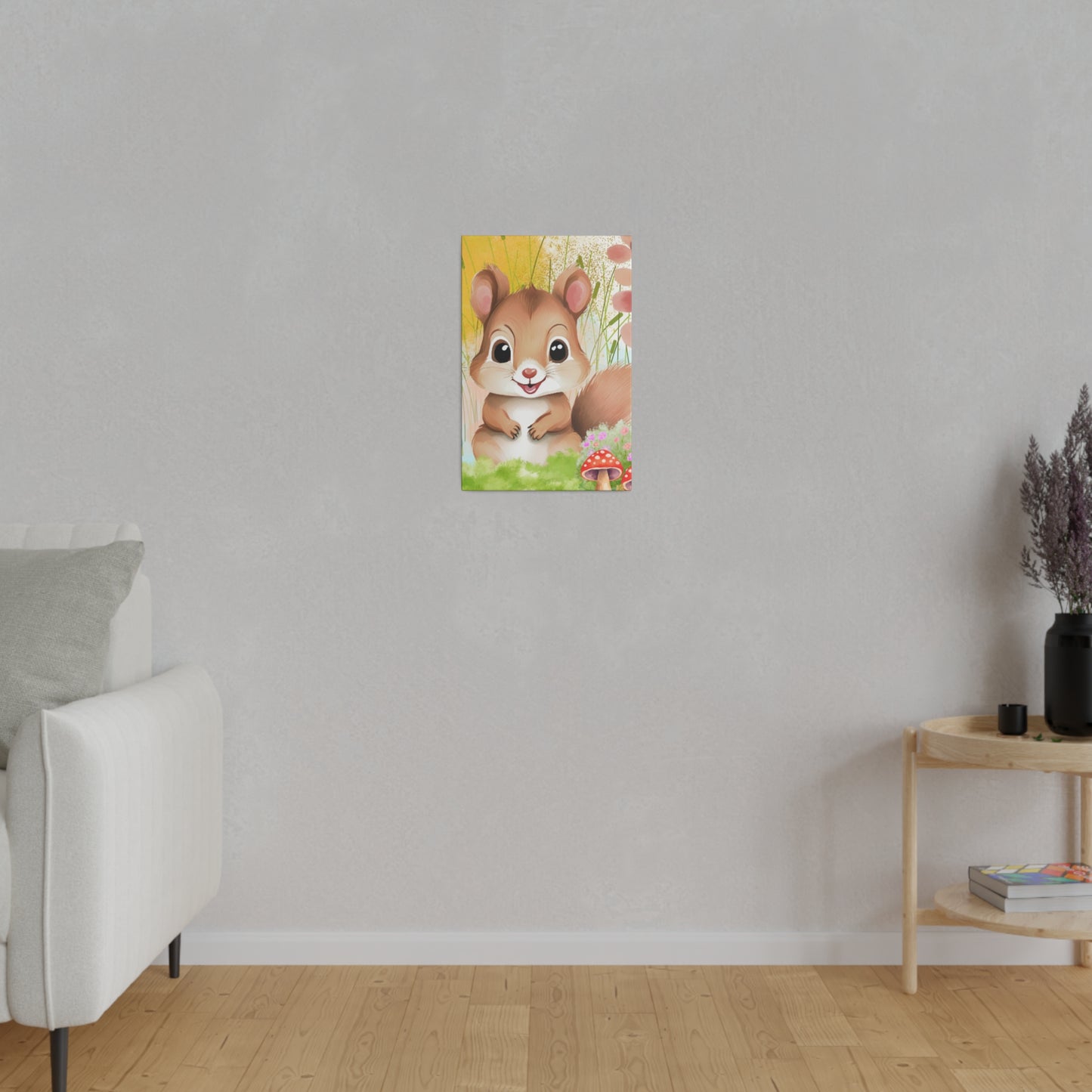 Baby Squirrel Matte Canvas Print, Stretched 0.75”