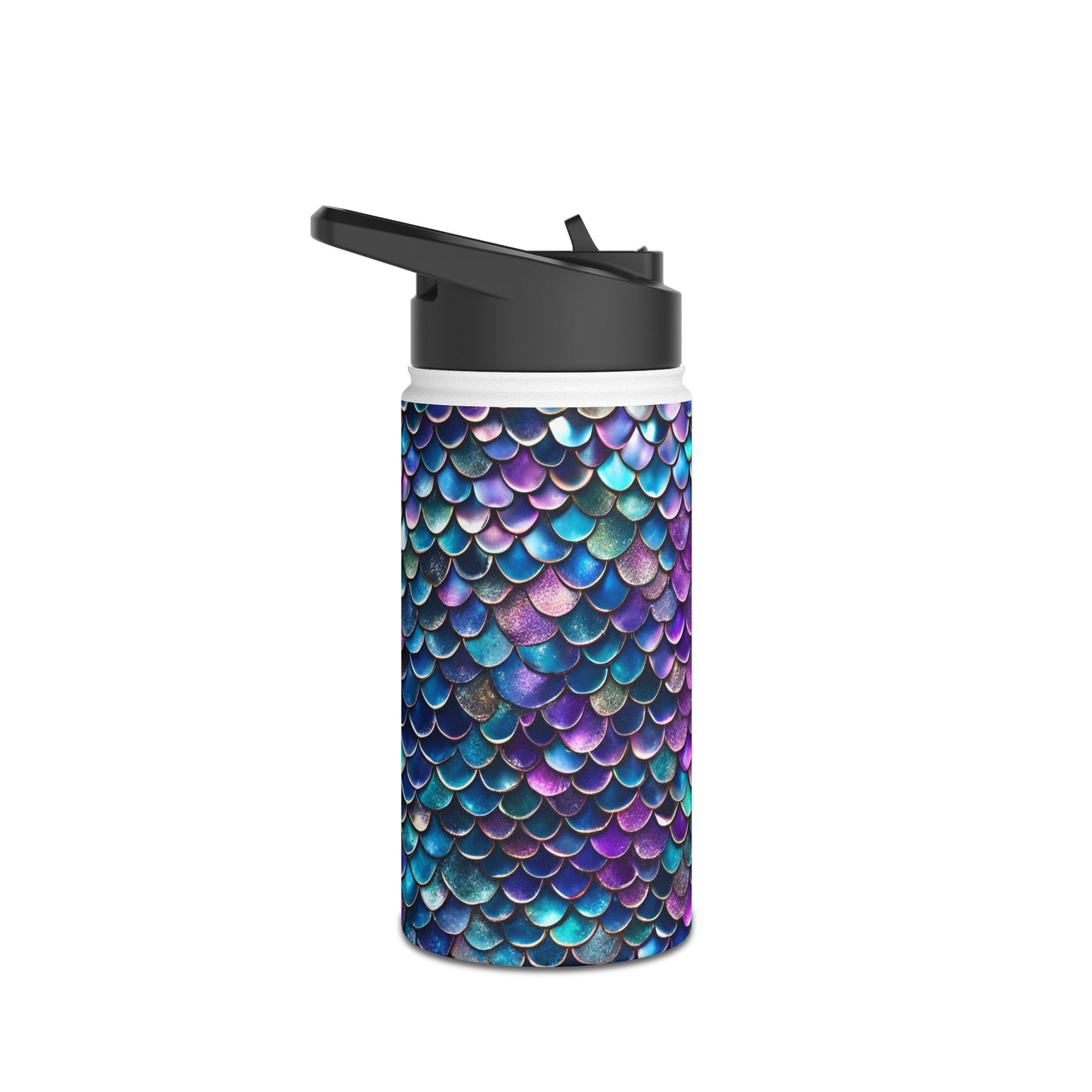 Stainless Steel Water Bottle, Mermaid Scales