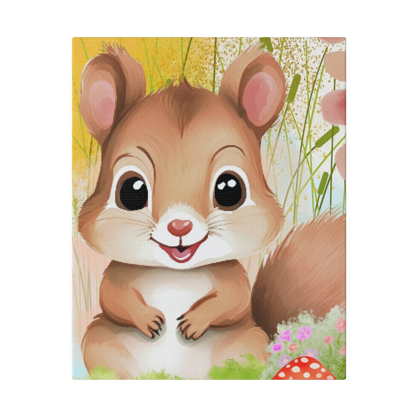 Baby Squirrel Matte Canvas Print, Stretched 0.75”