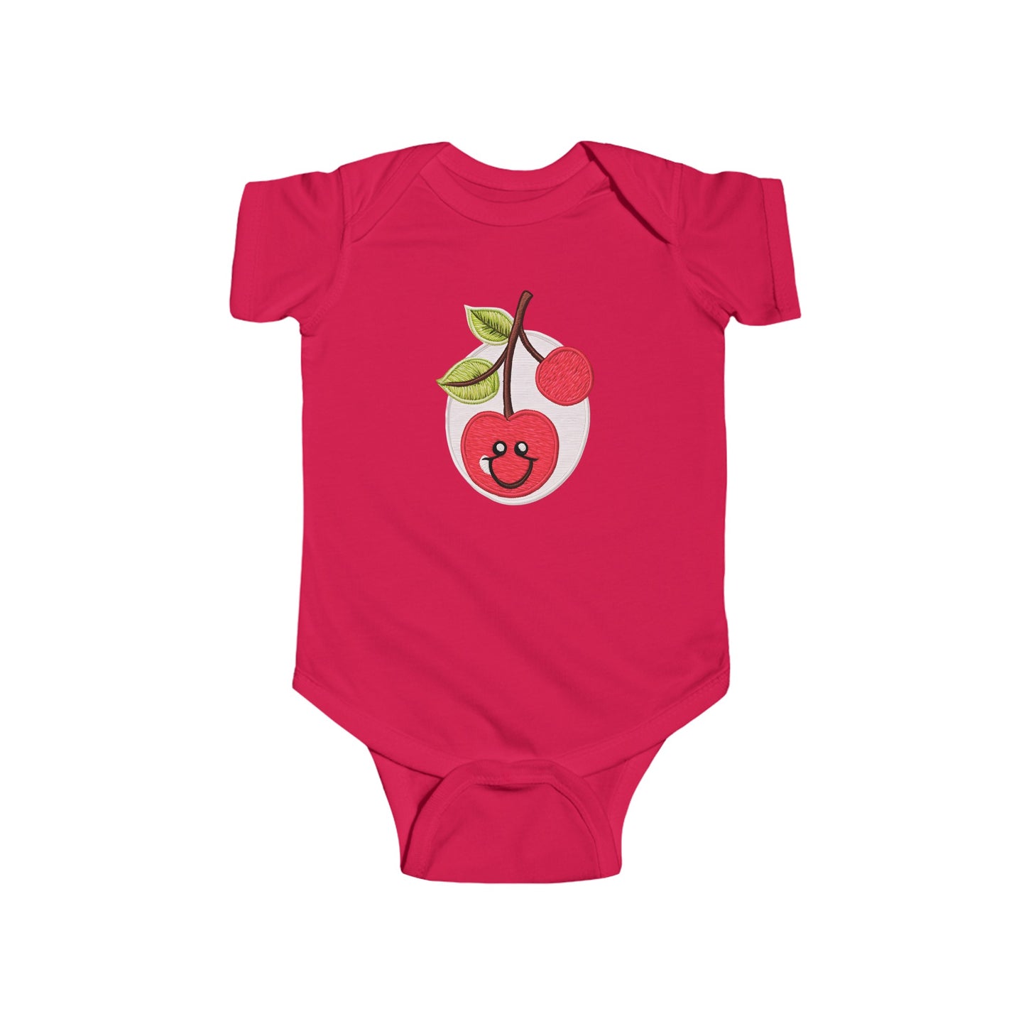 Pink Cherry Infant Fine Jersey Bodysuit