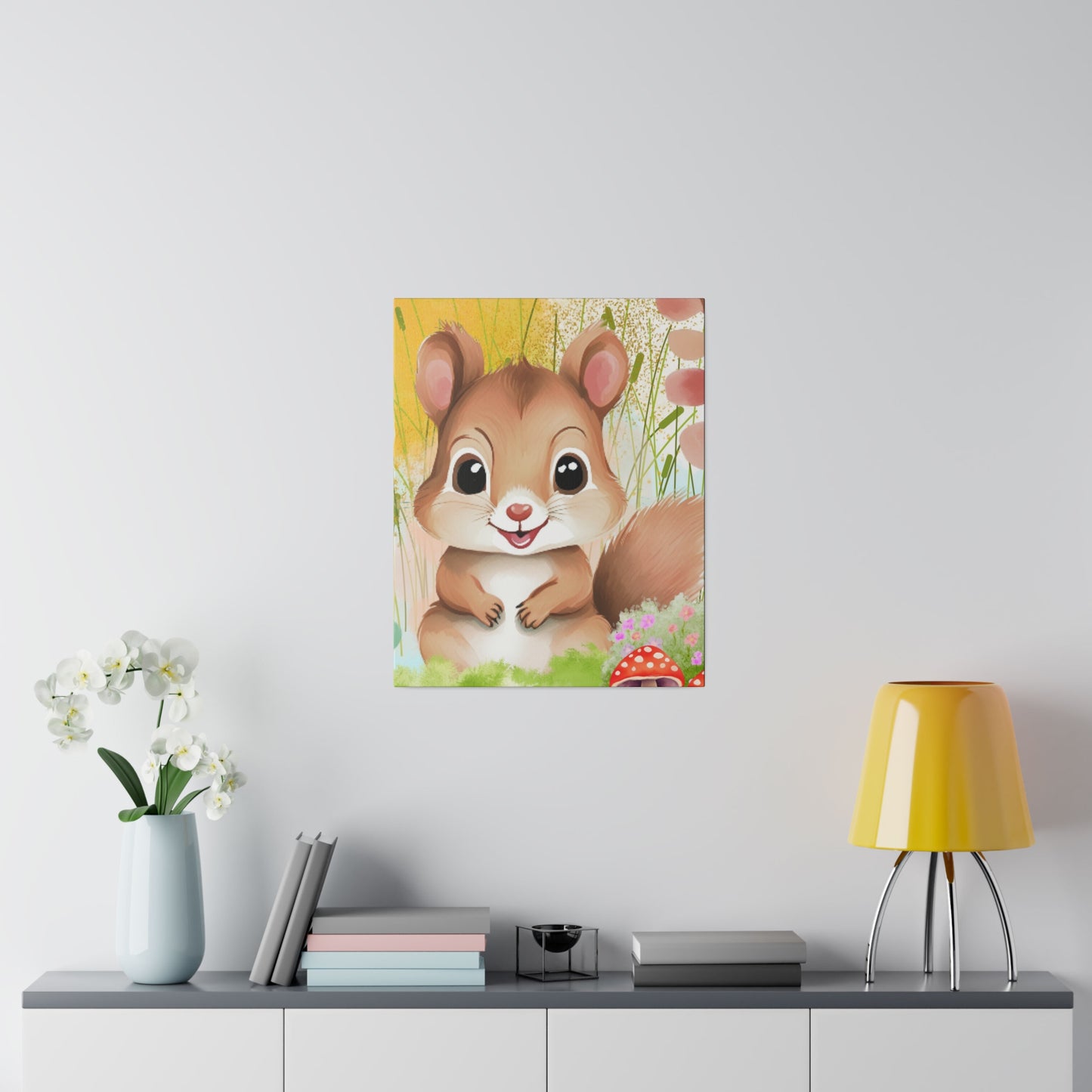 Baby Squirrel Matte Canvas Print, Stretched 0.75”