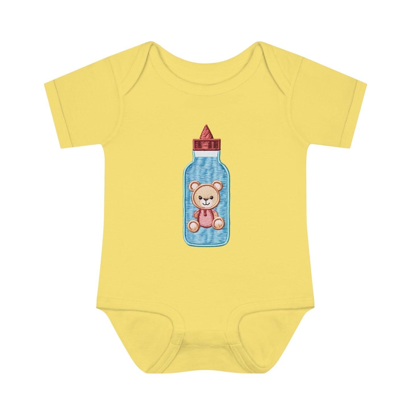 Bottle  One-Piece Design Infant Baby Rib Bodysuit