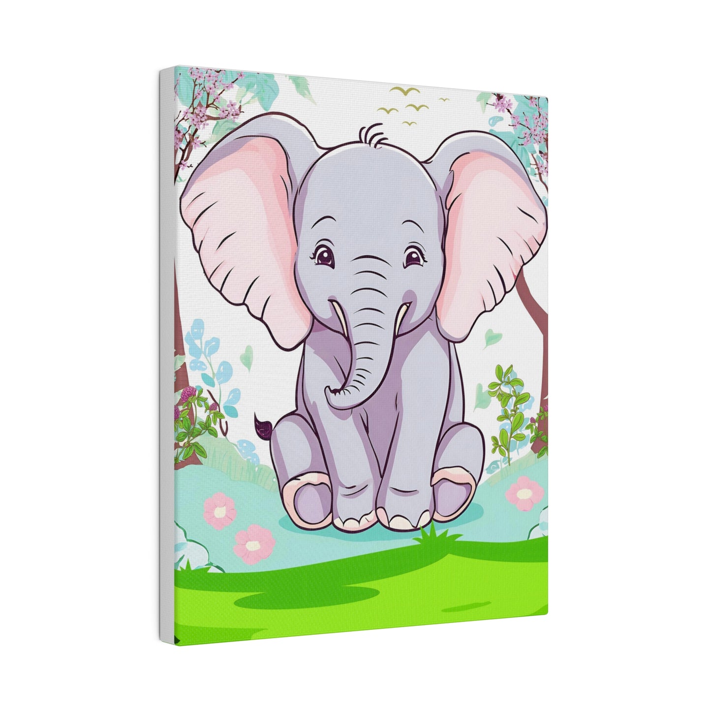 Cute Elephant Matte Canvas, Stretched, 0.75"