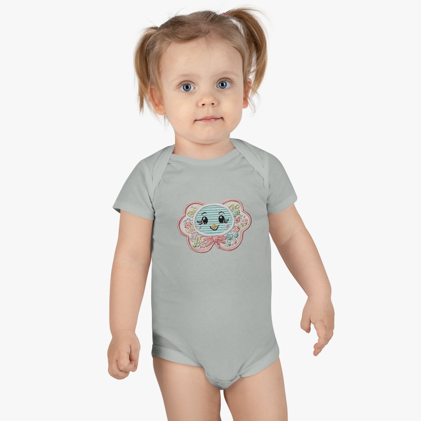 Cute Pacifier Baby Short Sleeve Onesie