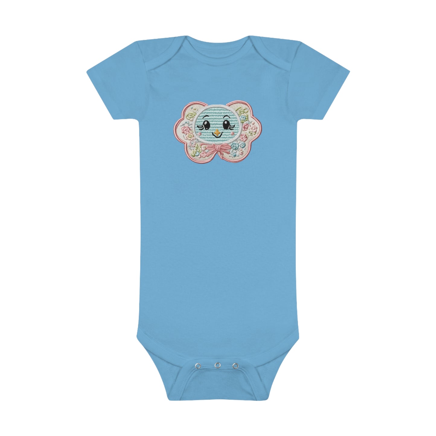 Cute Pacifier Baby Short Sleeve Onesie