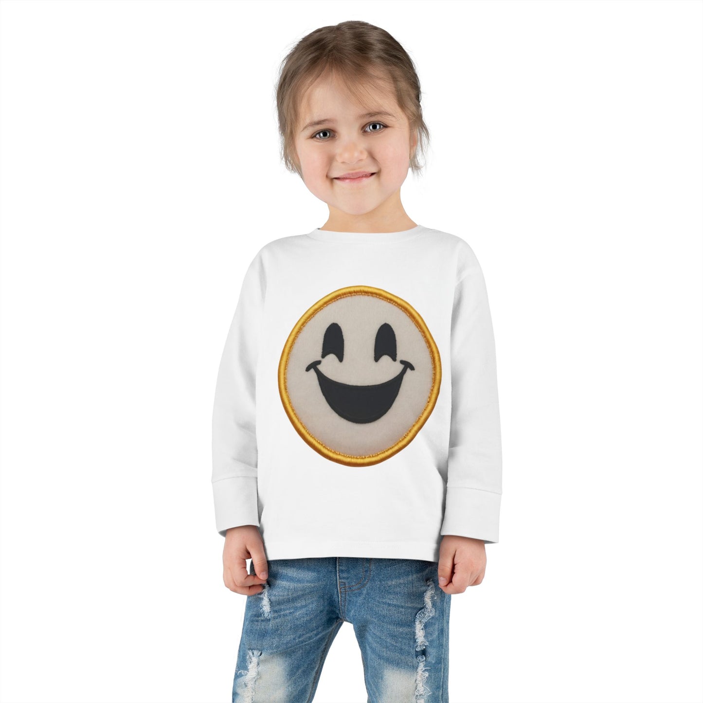 Happy Face Toddler Long Sleeve Tee