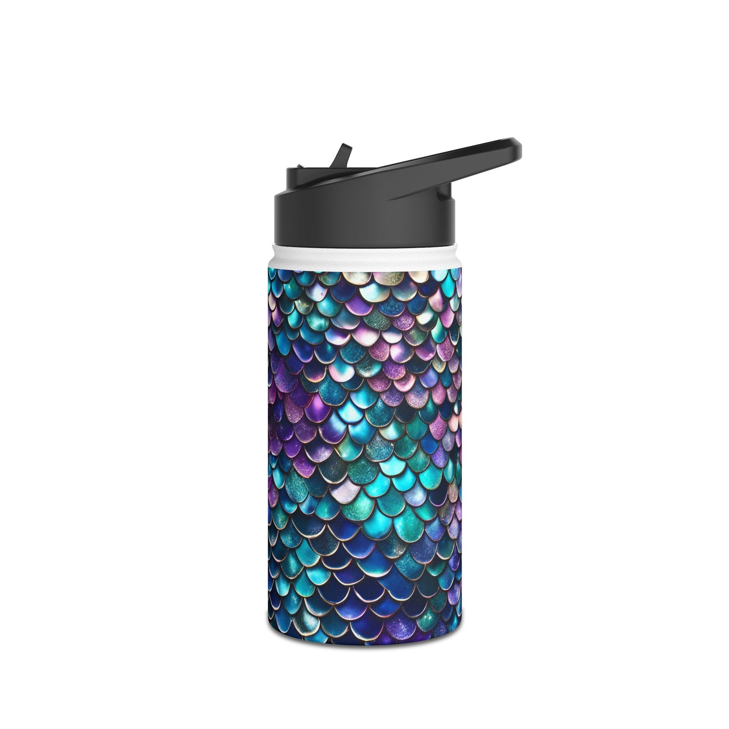 Stainless Steel Water Bottle, Mermaid Scales