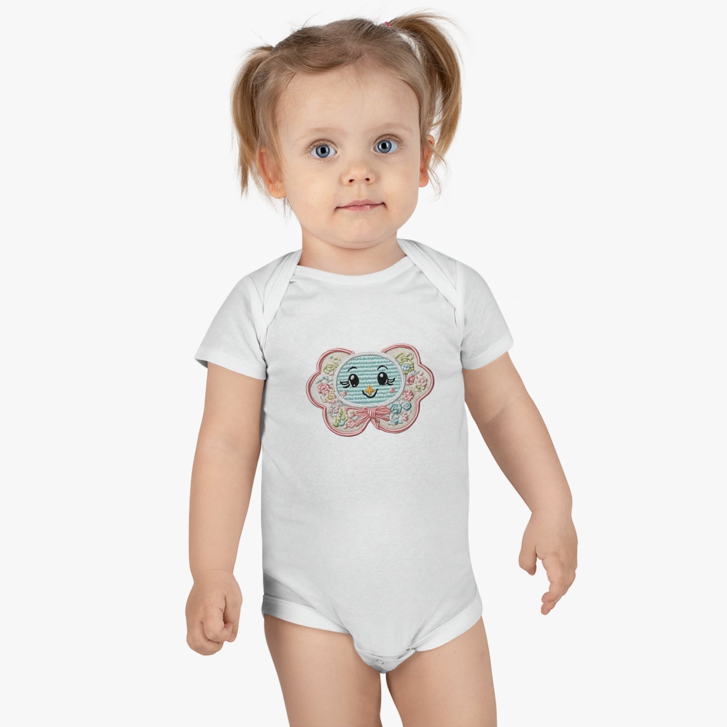 Cute Pacifier Baby Short Sleeve Onesie