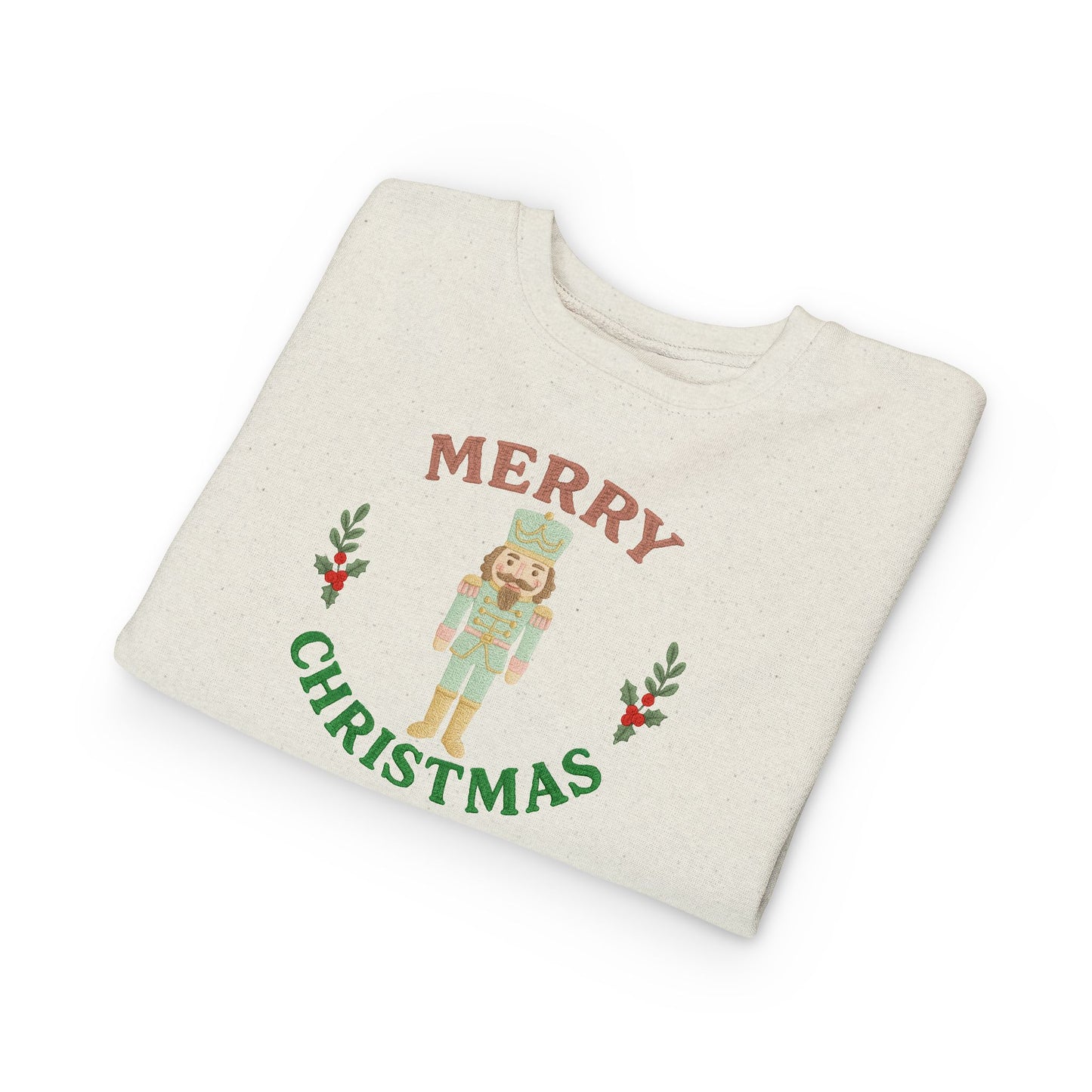 Toddler Sweatshirt — Merry Christmas Nutcracker Holiday Sweatshirt for Kids