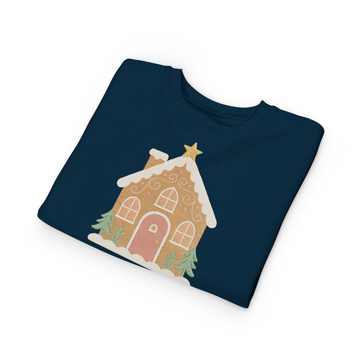 Toddler Sweatshirt - Cute Gingerbread House Christmas Pullover for Kids