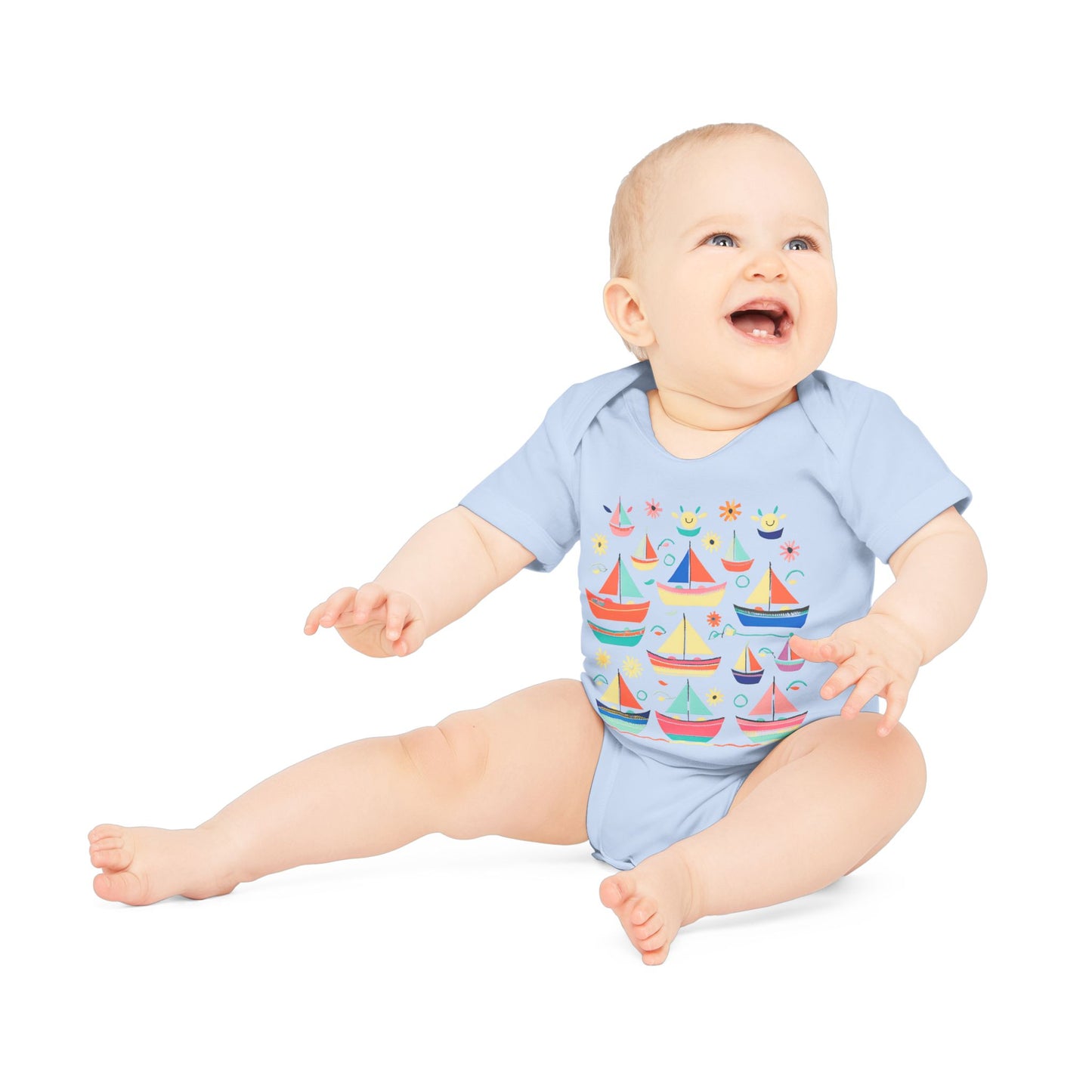 Nautical Sailboat Organic Bodysuit