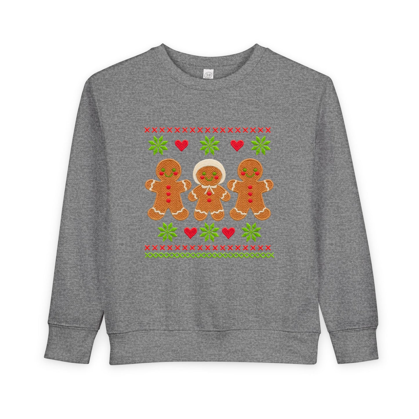 Toddler Sweatshirt - Cute Gingerbread Family Christmas Holiday Crewneck