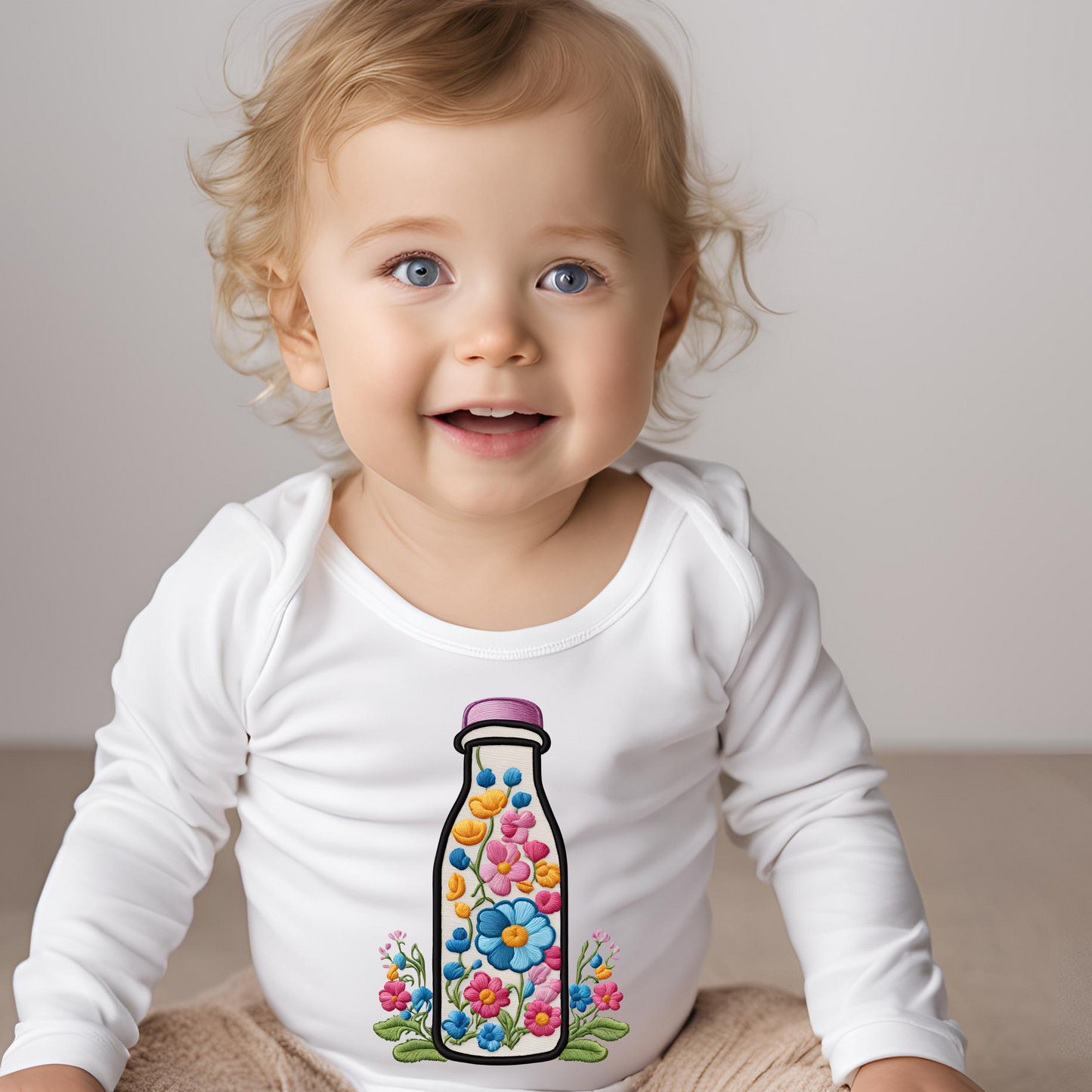 Bottle Print Infant Bodysuit