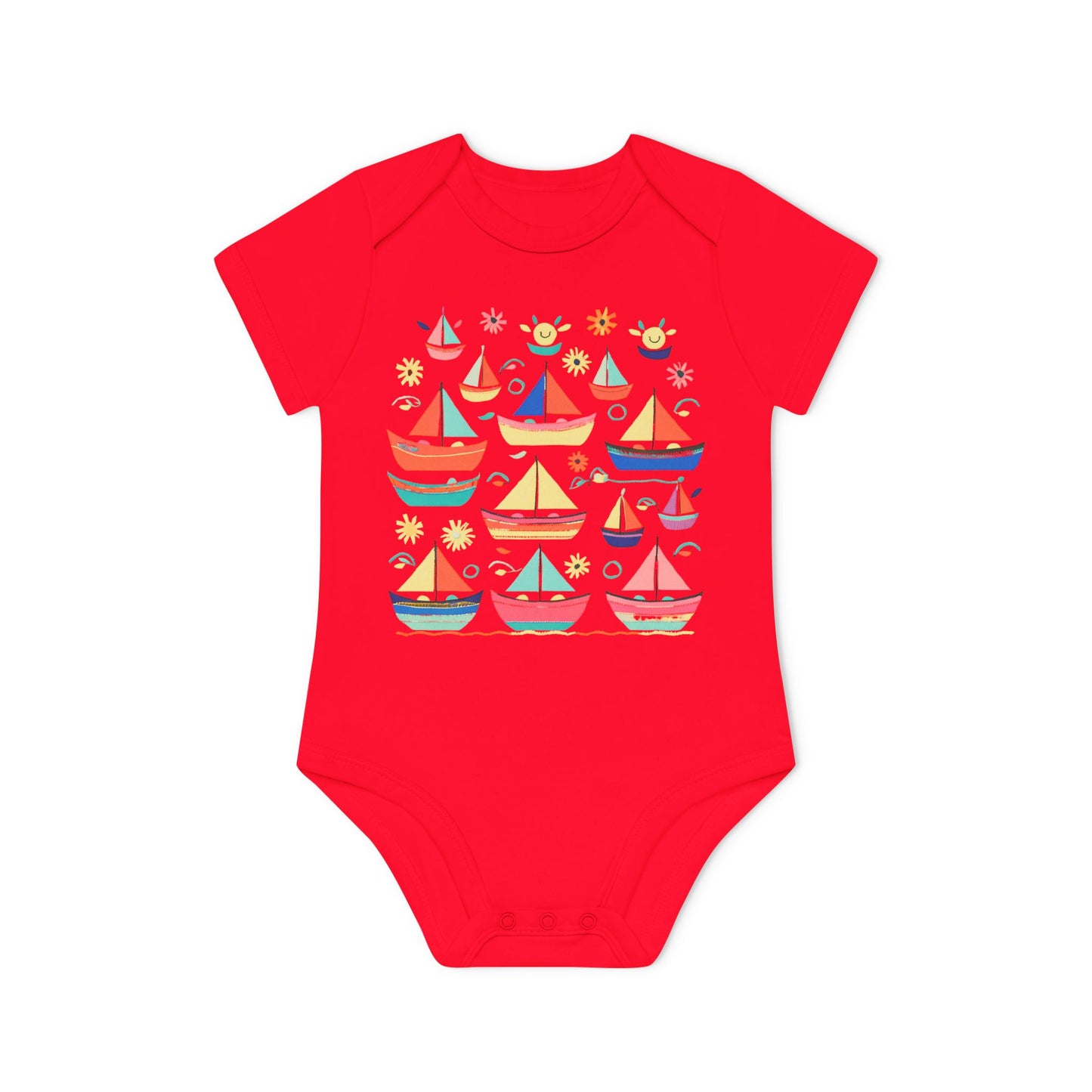 Nautical Sailboat Organic Bodysuit