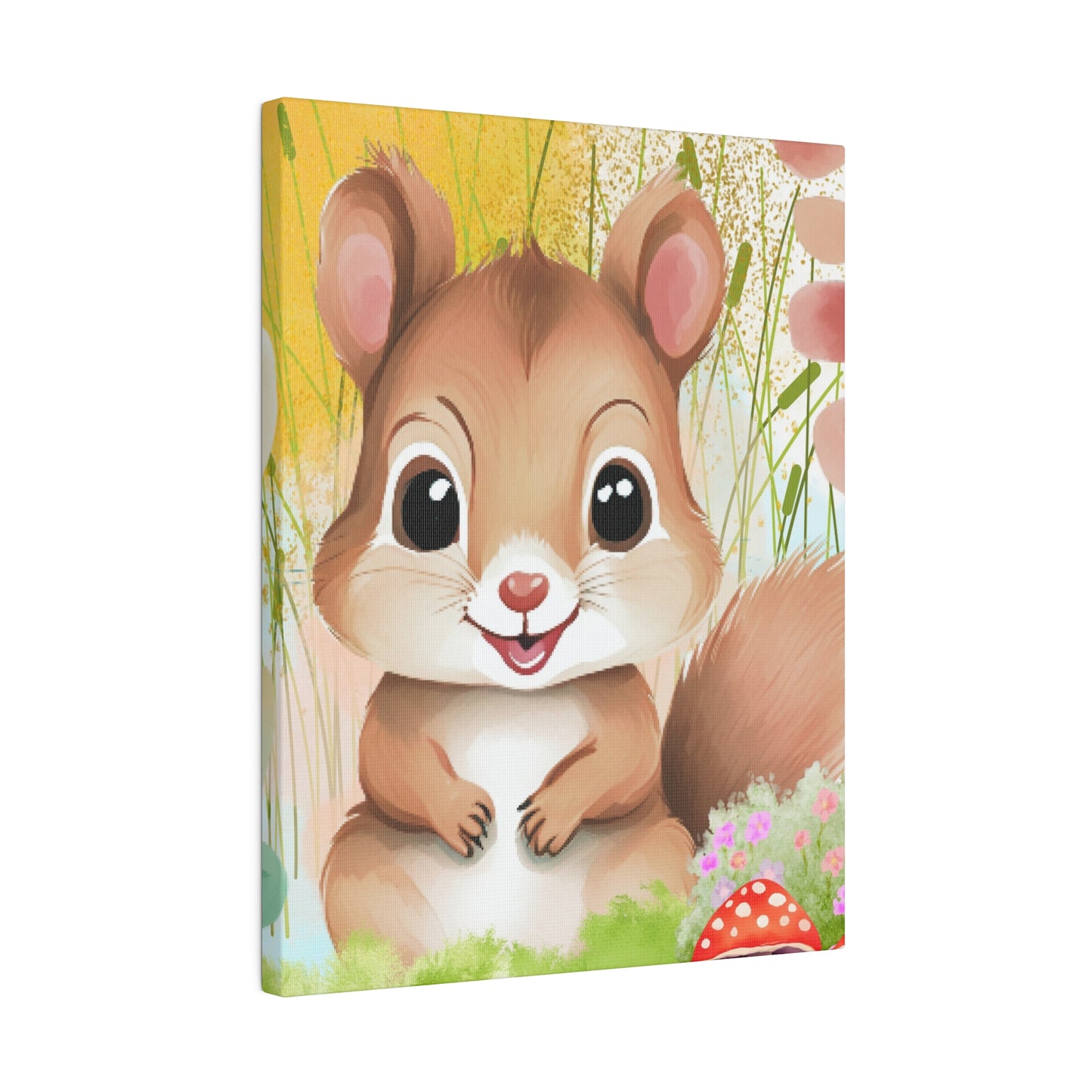 Baby Squirrel Matte Canvas Print, Stretched 0.75”