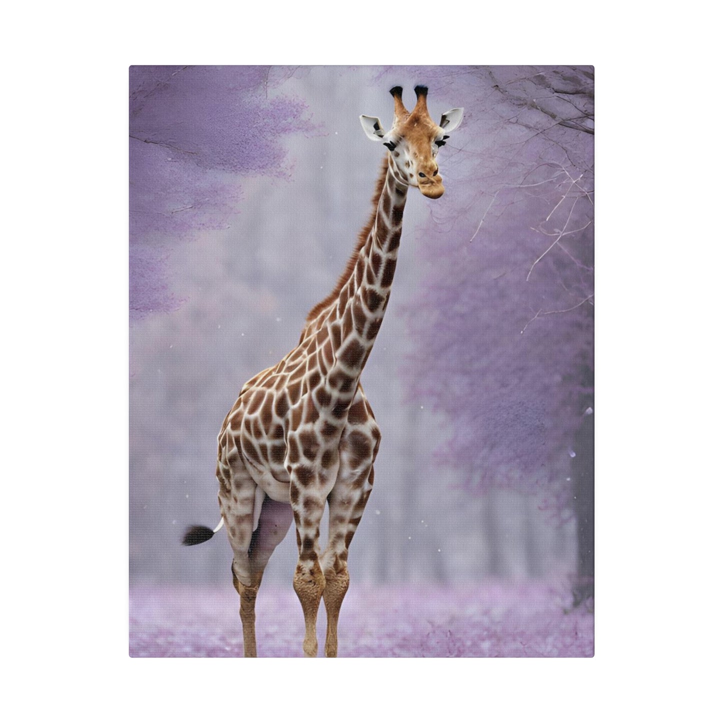 Jungle Giraffe Matte Canvas Art , Stretched 0.75”