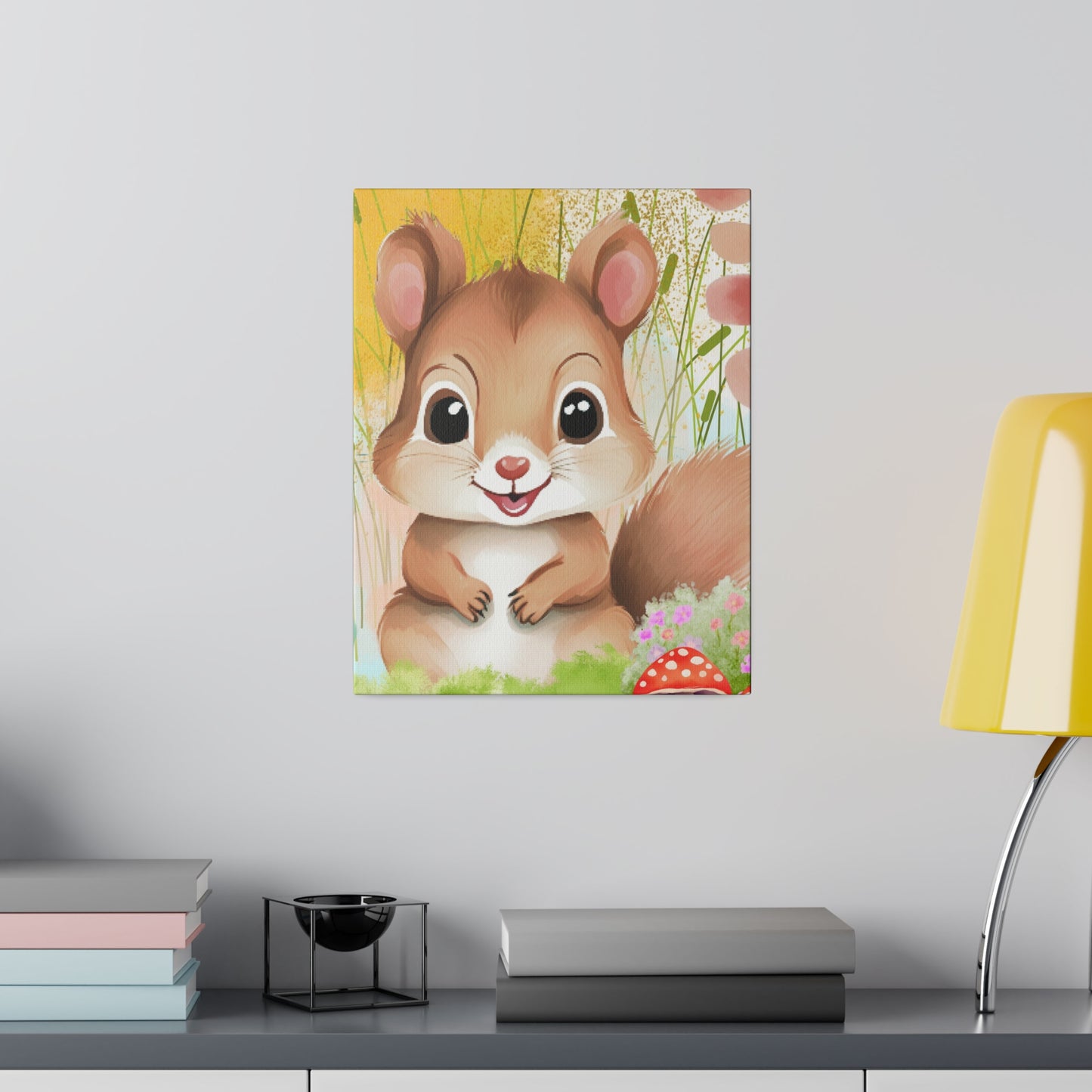 Baby Squirrel Matte Canvas Print, Stretched 0.75”