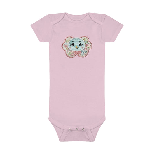 Cute Pacifier Baby Short Sleeve Onesie