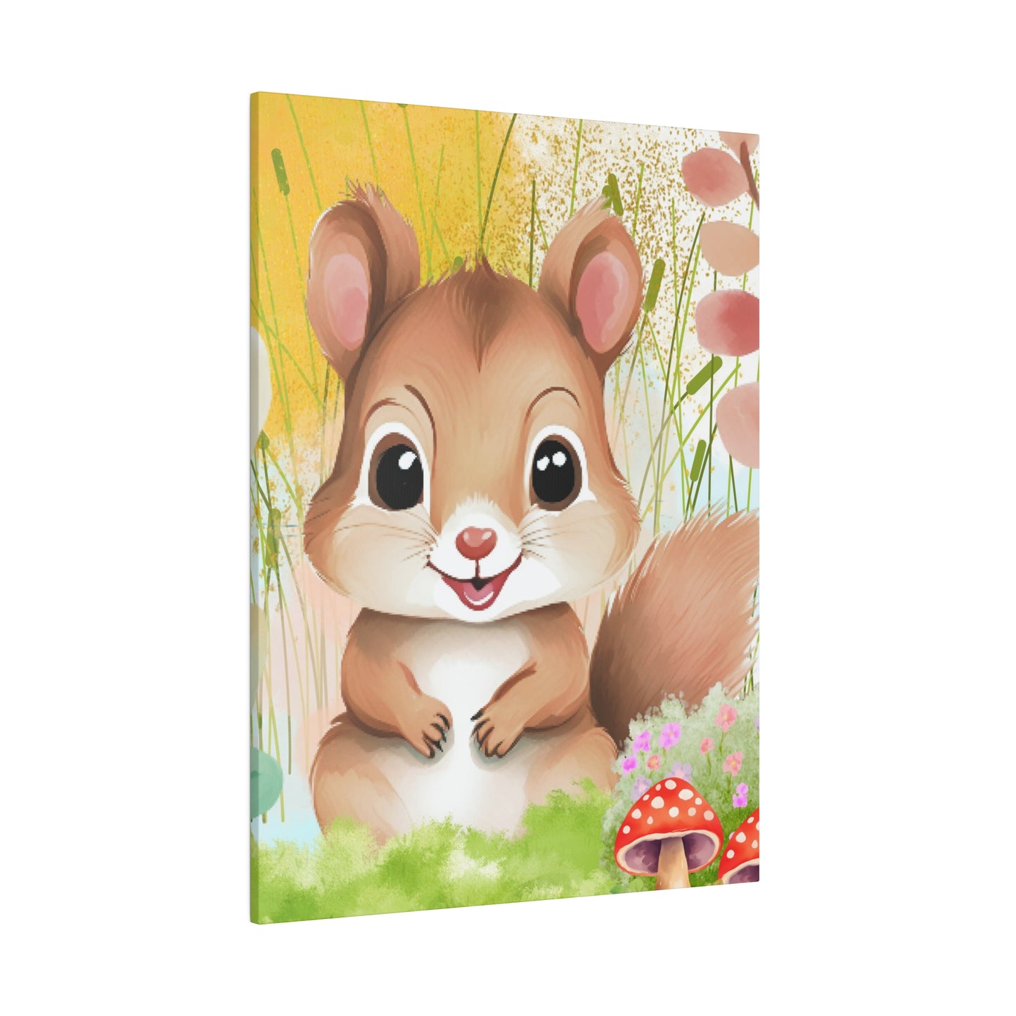 Baby Squirrel Matte Canvas Print, Stretched 0.75”