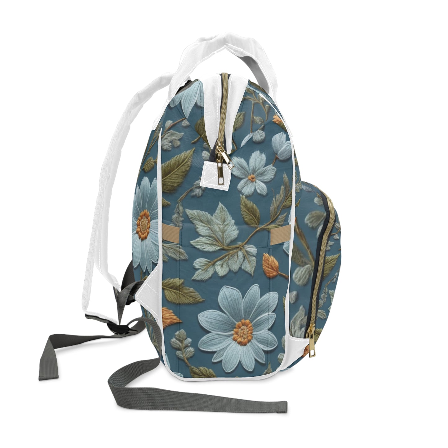 Leaves and Flowers Multifunctional Diaper Backpack