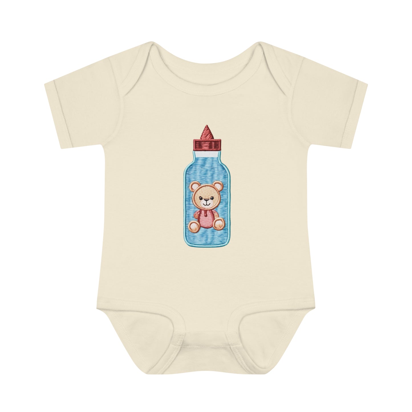 Bottle  One-Piece Design Infant Baby Rib Bodysuit