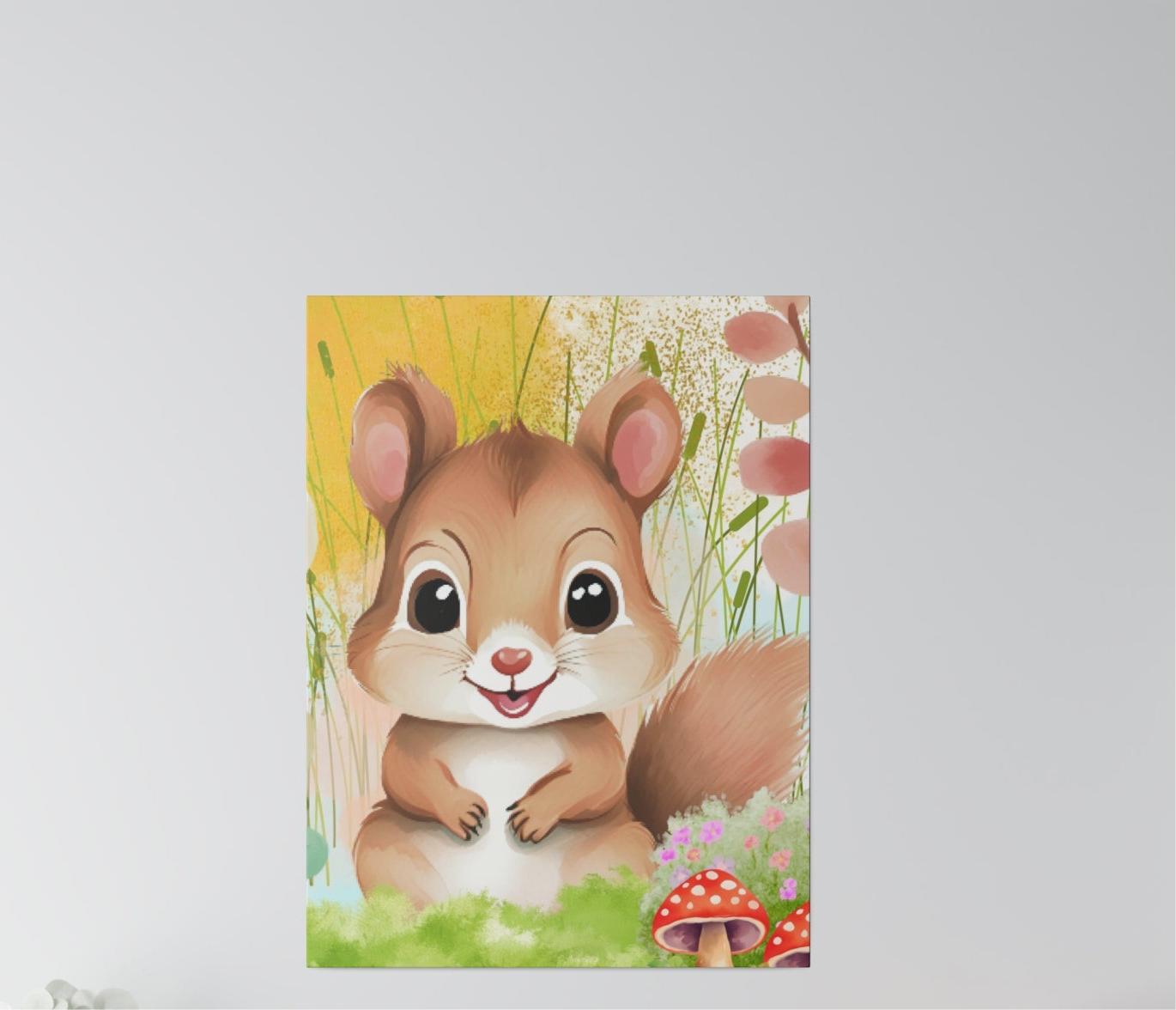 Baby Squirrel Matte Canvas Print, Stretched 0.75”