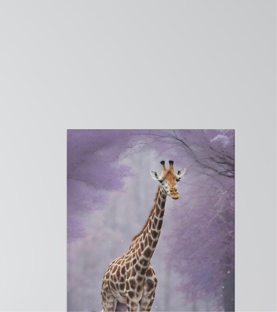 Jungle Giraffe Matte Canvas Art , Stretched 0.75”