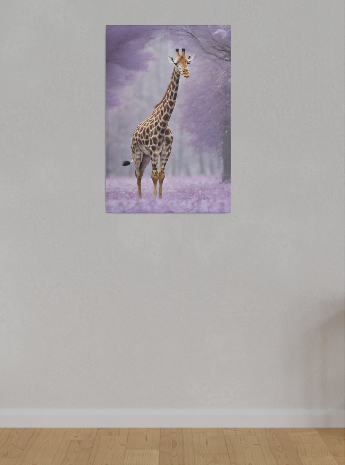 Jungle Giraffe Matte Canvas Art , Stretched 0.75”