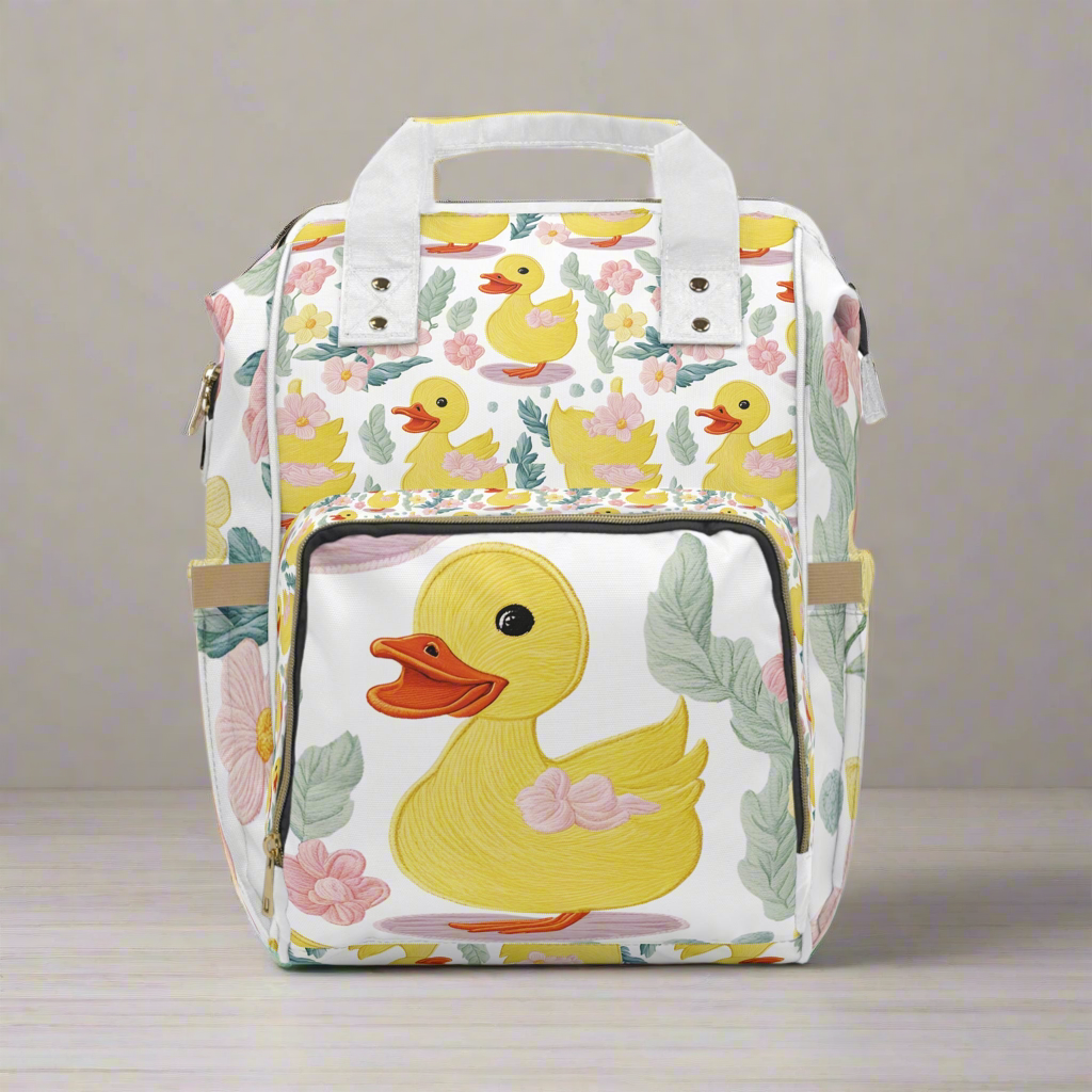 Yellow Ducklings Multifunctional Diaper Backpack