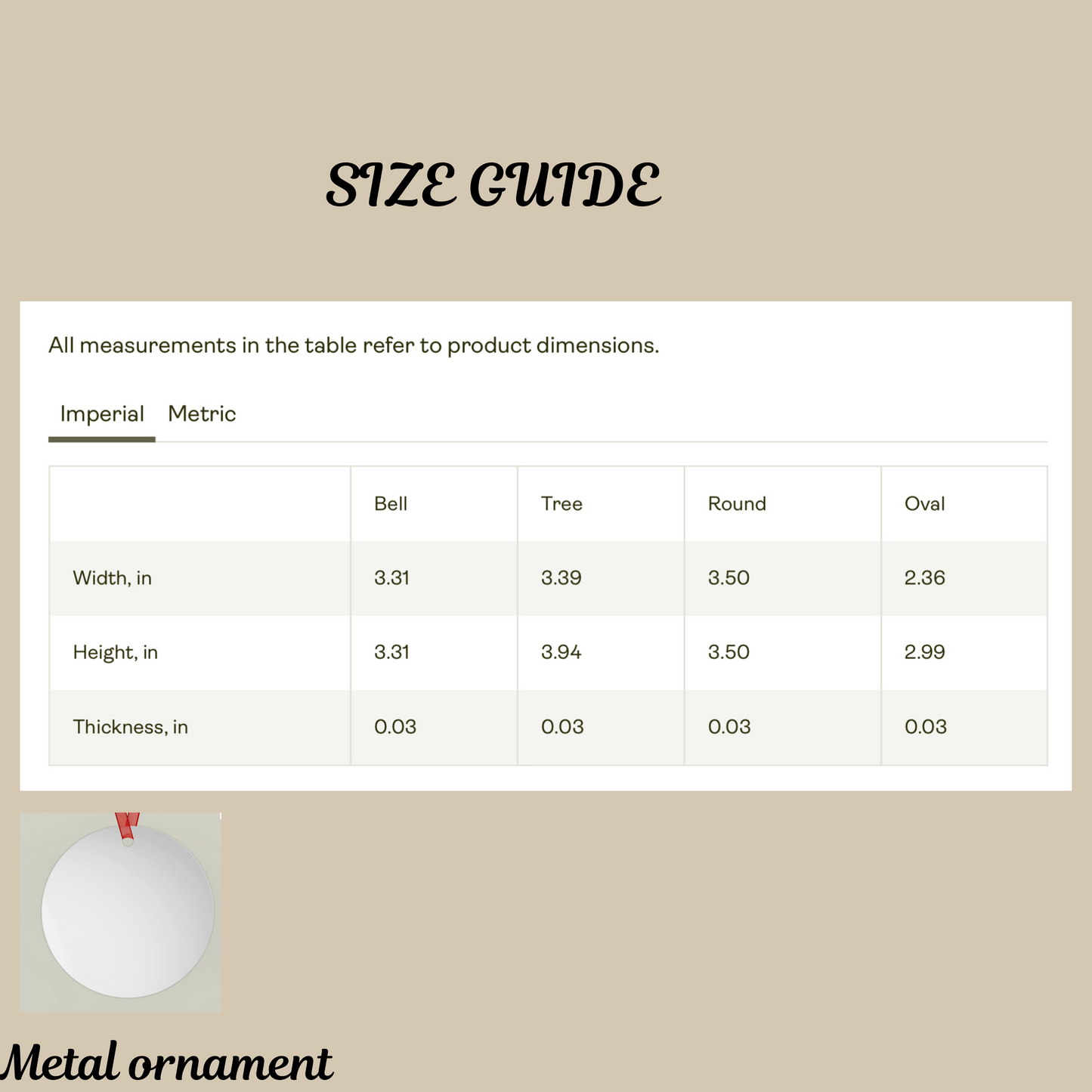 Christmas Bell Metal Ornament